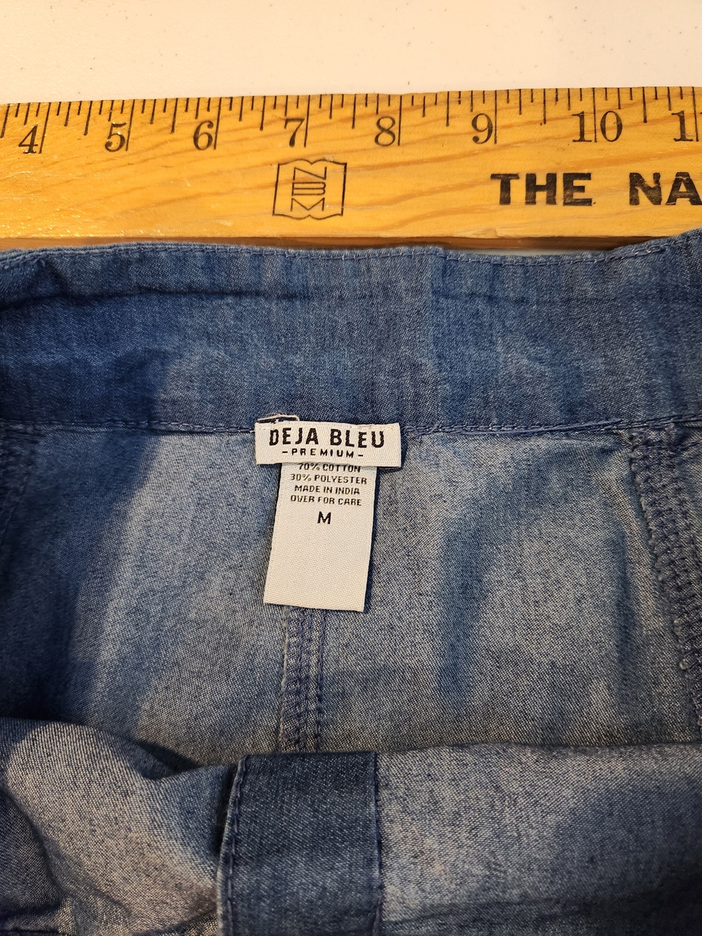 Earth Mama Button-Front Denim Tiered Skirt Hippie Crunchy Granola Teachercore - Picture 4 of 6